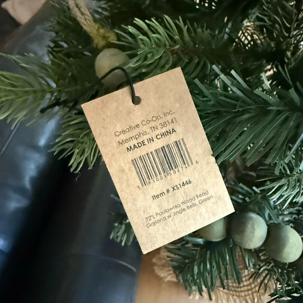 Creative Co-Op Green and Brown Holiday Garland